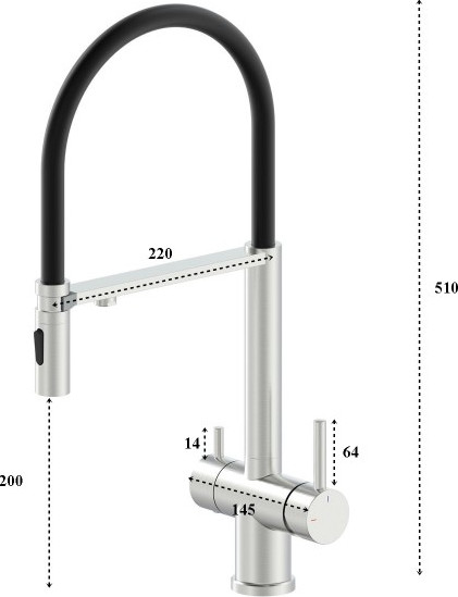Изображение товара Смеситель Gerhans K14390A-2 (сатин)