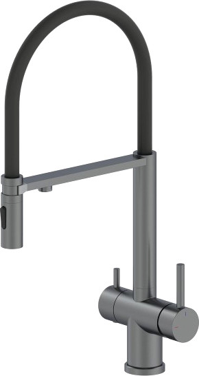 Изображение товара Смеситель Gerhans K14390D-2 (оружейная сталь)