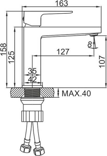 Изображение товара Смеситель Ledeme L1073G