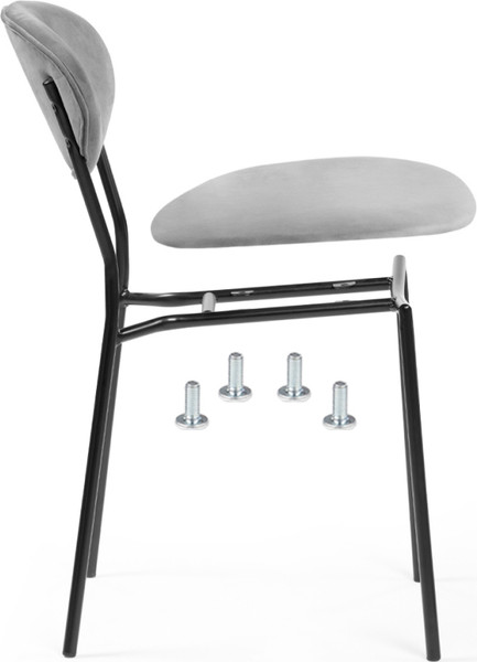 Изображение товара Стул Woodville Корсе / 494365 (пыльно-голубой/черный глянец)