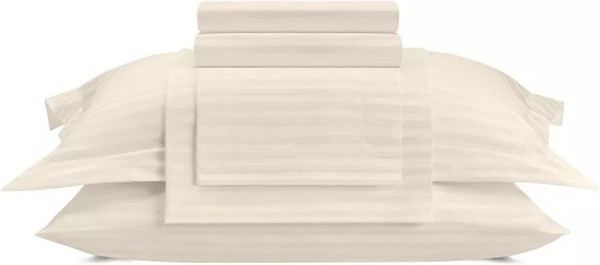 Изображение товара Комплект постельного белья Arya Vip Страйп Сатин 2сп (кремовый)