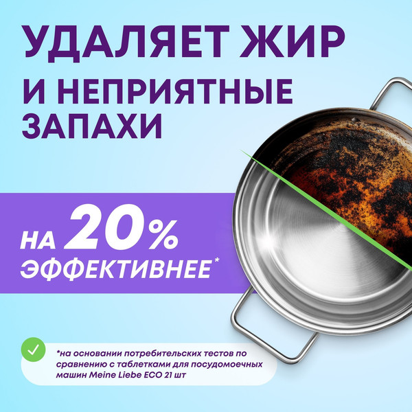 Изображение товара Таблетки для посудомоечных машин Meine Liebe All in 1 (100шт+3шт)