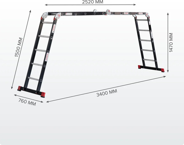 Изображение товара Лестница-трансформер Новая Высота NV 3320 / 3320405-013