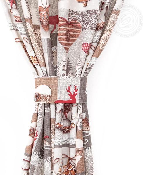 Изображение товара Комплект штор АртПостель Лапландия для кухни с подхватом Ш.145.180