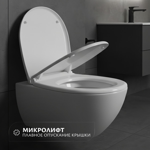 Изображение товара Сиденье для унитаза Saniteco SD 15ms (с микролифтом)