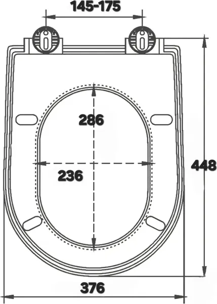 Изображение товара Сиденье для унитаза Santek Цезарь 1WH302412 (Soft-Close, Clip-Up)