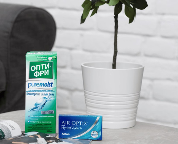 Изображение товара Контактная линза Air Optix HydraGlyde Sph-3.50 R8.6 D14.2