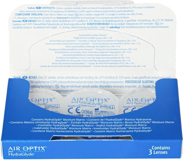 Изображение товара Контактная линза Air Optix HydraGlyde Sph-3.50 R8.6 D14.2