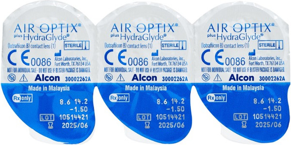 Изображение товара Контактная линза Air Optix HydraGlyde Sph-3.50 R8.6 D14.2