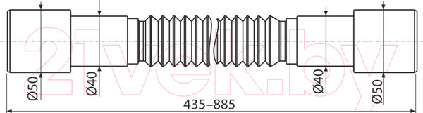 Изображение товара Слив (гофра) Alcadrain A720 50/40x40/50