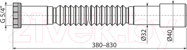 Изображение товара Патрубок Alcadrain A760 5/4"x32/40 