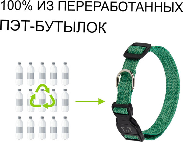 Изображение товара Ошейник Ferplast Greener C25/70 / 78140523 (зеленый)