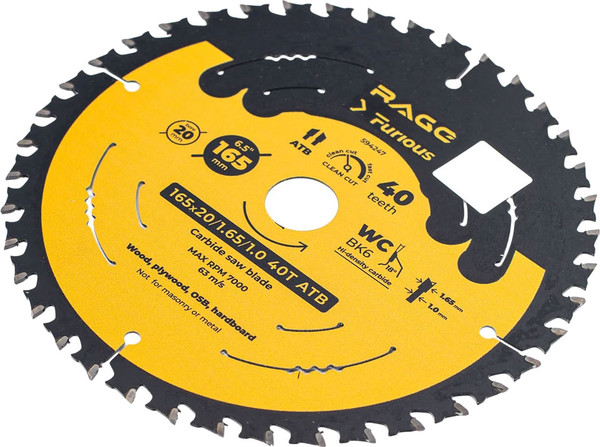 Изображение товара Пильный диск Vira Rage Furious Clean cut 165мм / 594247