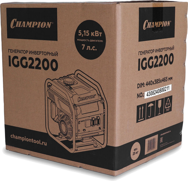 Изображение товара Бензиновый генератор Champion IGG2200