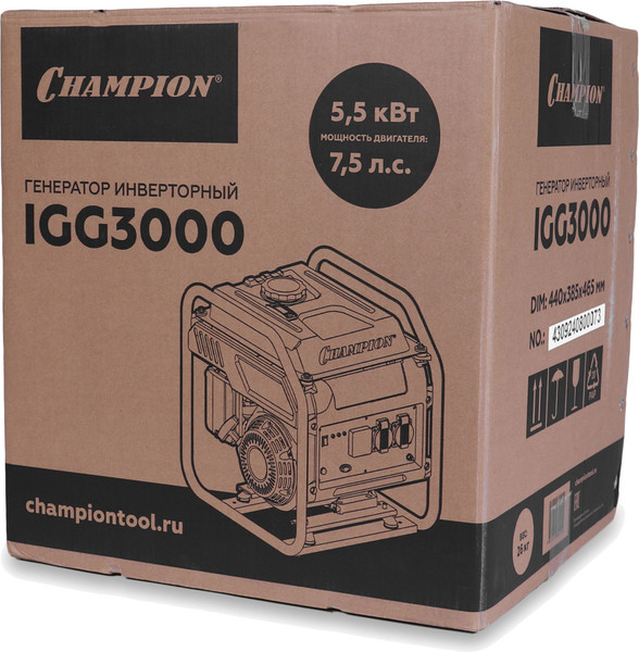 Изображение товара Бензиновый генератор Champion IGG3000
