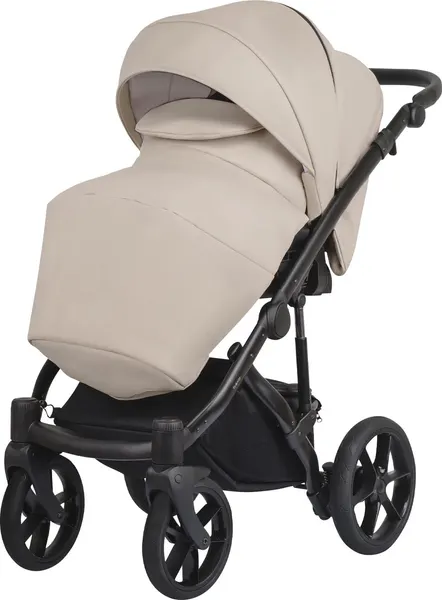 Изображение товара Детская универсальная коляска Bexa Ideal Eco 2в1 (IE 03, черный/темно-бежевая кожа)