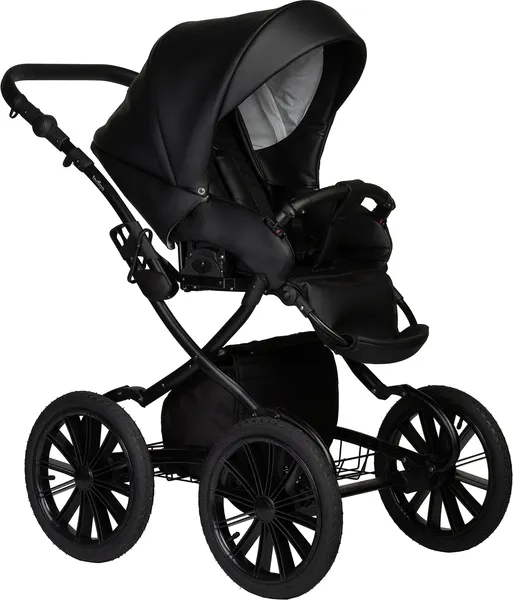Изображение товара Детская универсальная коляска INDIGO Mio Eco Plus 14 2 в 1 (01, черная кожа)