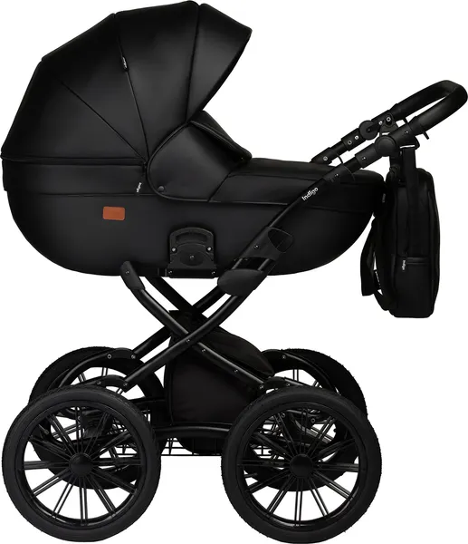 Изображение товара Детская универсальная коляска INDIGO Mio Eco Plus 14 2 в 1 (01, черная кожа)