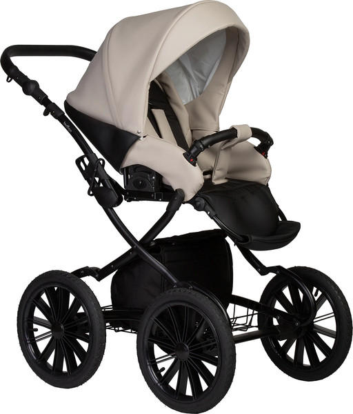 Изображение товара Детская универсальная коляска INDIGO Mio Eco Plus 14 2 в 1 (04, черная кожа/светло-бежевая кожа)