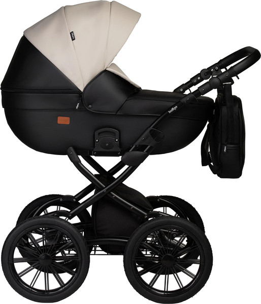 Изображение товара Детская универсальная коляска INDIGO Mio Eco Plus 14 2 в 1 (04, черная кожа/светло-бежевая кожа)