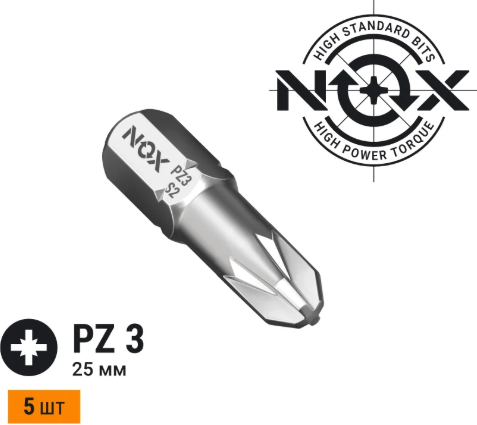 Изображение товара Набор бит Nox Corebit C6.3 Pz3-25 / 330325-5B (5шт)