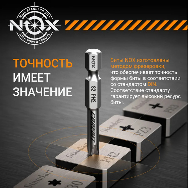 Изображение товара Набор бит Nox Corebit C6.3 Pz1-25 / 330125-5B (5шт)