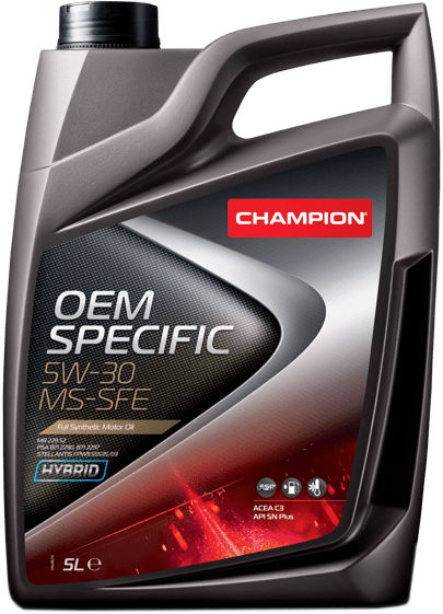 Изображение товара Моторное масло Champion OEM Specific 5W30 MS-SFE / 1053230 (5л)