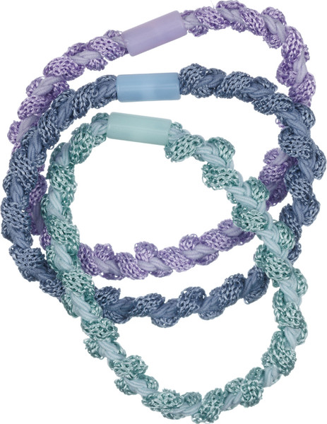 Изображение товара Набор резинок для волос Dewal Beauty DBR3325 (3шт, сиреневый/мятный/серо-синий)