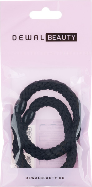 Изображение товара Набор резинок для волос Dewal Beauty DBR3324 (2шт, черный)