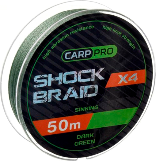 Изображение товара Леска плетеная Carp Pro Shock Braid / CP1618-4-50 (темно-зеленый)