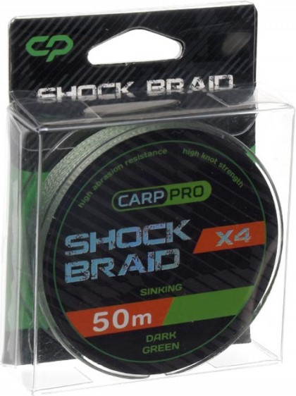 Изображение товара Леска плетеная Carp Pro Shock Braid / CP1618-4-50 (темно-зеленый)