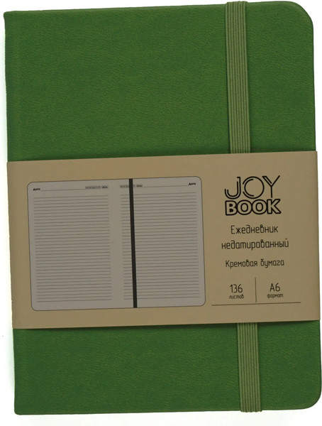 Изображение товара Ежедневник Listoff Joy Book / ЕКДБ62513610 (136л, чай матча)