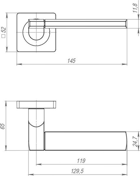 Изображение товара Ручка дверная Ajax furniture Lift K.JK51 SN/CP-3 (матовый никель/хром)