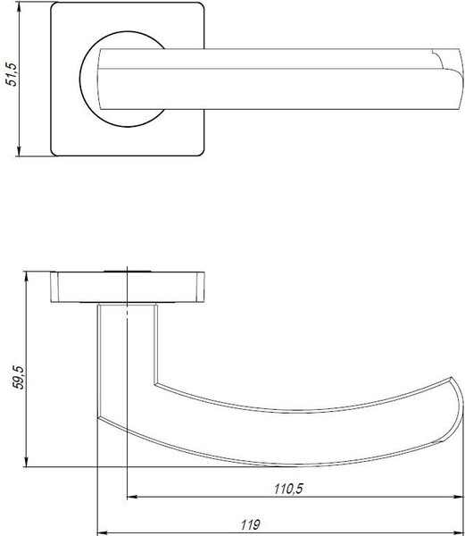 Изображение товара Ручка дверная Ajax furniture Sigma K.JK51 SN/CP-3 (матовый никель/хром)