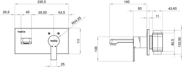 Изображение товара Смеситель Teska Quasar E5100W (белый/хром)