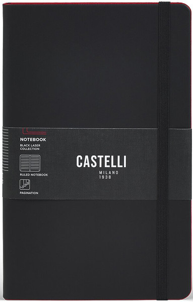 Изображение товара Блокнот CASTELLI Black Laser Red / 0QO4LB-B41 (96л, черный/красный)