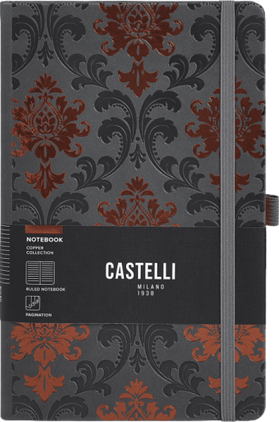 Изображение товара Записная книжка CASTELLI Copper Baroqe / 0QO4LC-007 (96л, серый/медный)