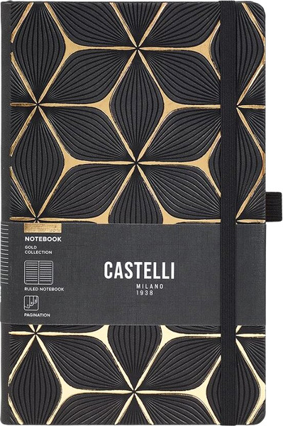 Изображение товара Блокнот CASTELLI Flower Gold / 0QO4LG-005 (96л, черный/золотой)