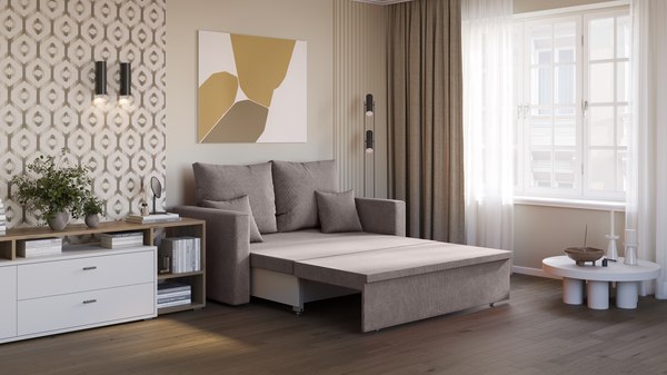 Изображение товара Диван Mio Tesoro Тунне SB2 (Ripple 235 Cappuccino)