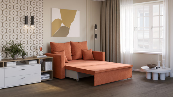 Изображение товара Диван Mio Tesoro Тунне SB2 (Ripple 430 Terracotta)