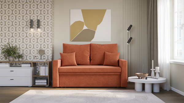 Изображение товара Диван Mio Tesoro Тунне SB2 (Ripple 430 Terracotta)