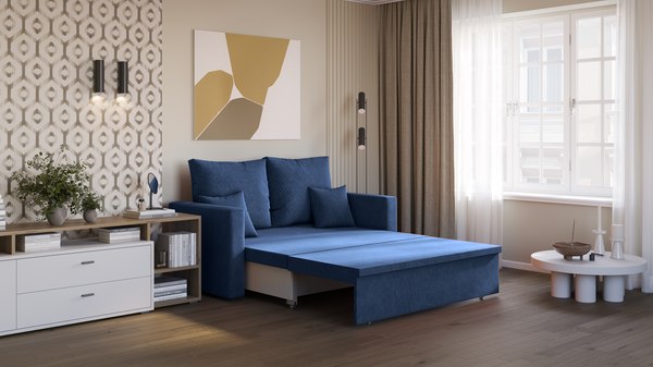Изображение товара Диван Mio Tesoro Тунне SB2 (Ripple 798 Blue)