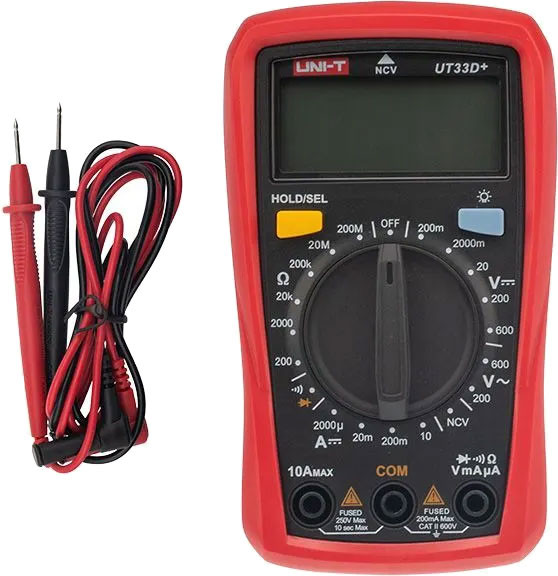 Изображение товара Мультиметр цифровой Rexant Портативный UNI-T UT33D+ NCV + прозвонка / 13-0058