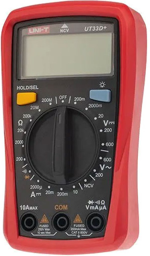 Изображение товара Мультиметр цифровой Rexant Портативный UNI-T UT33D+ NCV + прозвонка / 13-0058