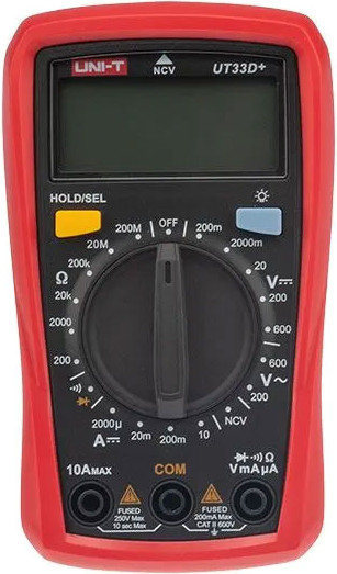 Изображение товара Мультиметр цифровой Rexant Портативный UNI-T UT33D+ NCV + прозвонка / 13-0058