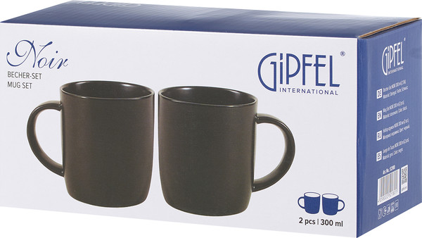 Изображение товара Набор кружек Gipfel Noir 52180 (2шт, черный)