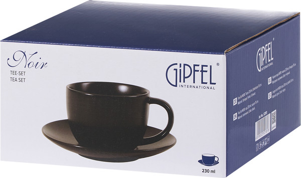 Изображение товара Чашка с блюдцем Gipfel Noir 52181 (черный)