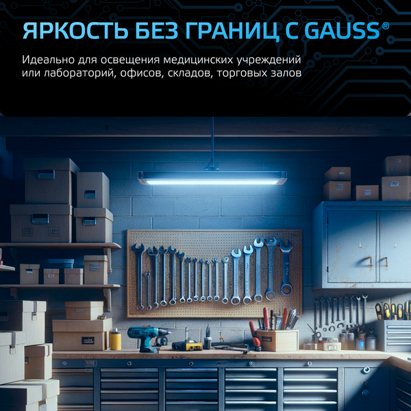 Изображение товара Лампа Gauss Свеча 6.5W 550lm 6500К E14 LED / 103101307