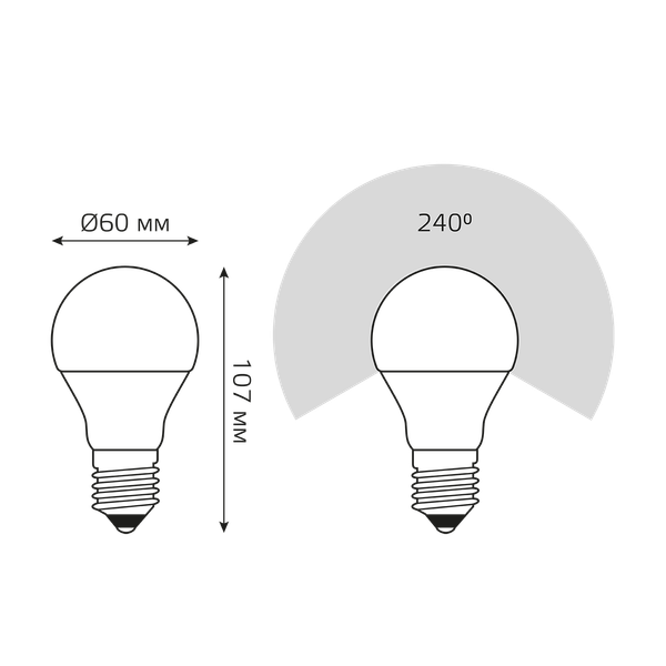 Изображение товара Лампа Gauss Elementary A60 10W 950lm 6500K Е27 LED / 23230