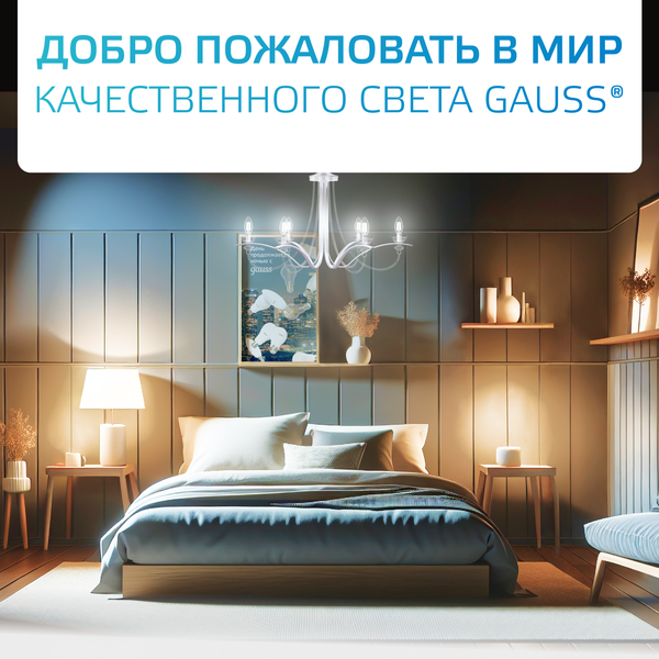 Изображение товара Лампа Gauss Filament Elementary А60 9W 730lm 4100К Е27 LED / 22229